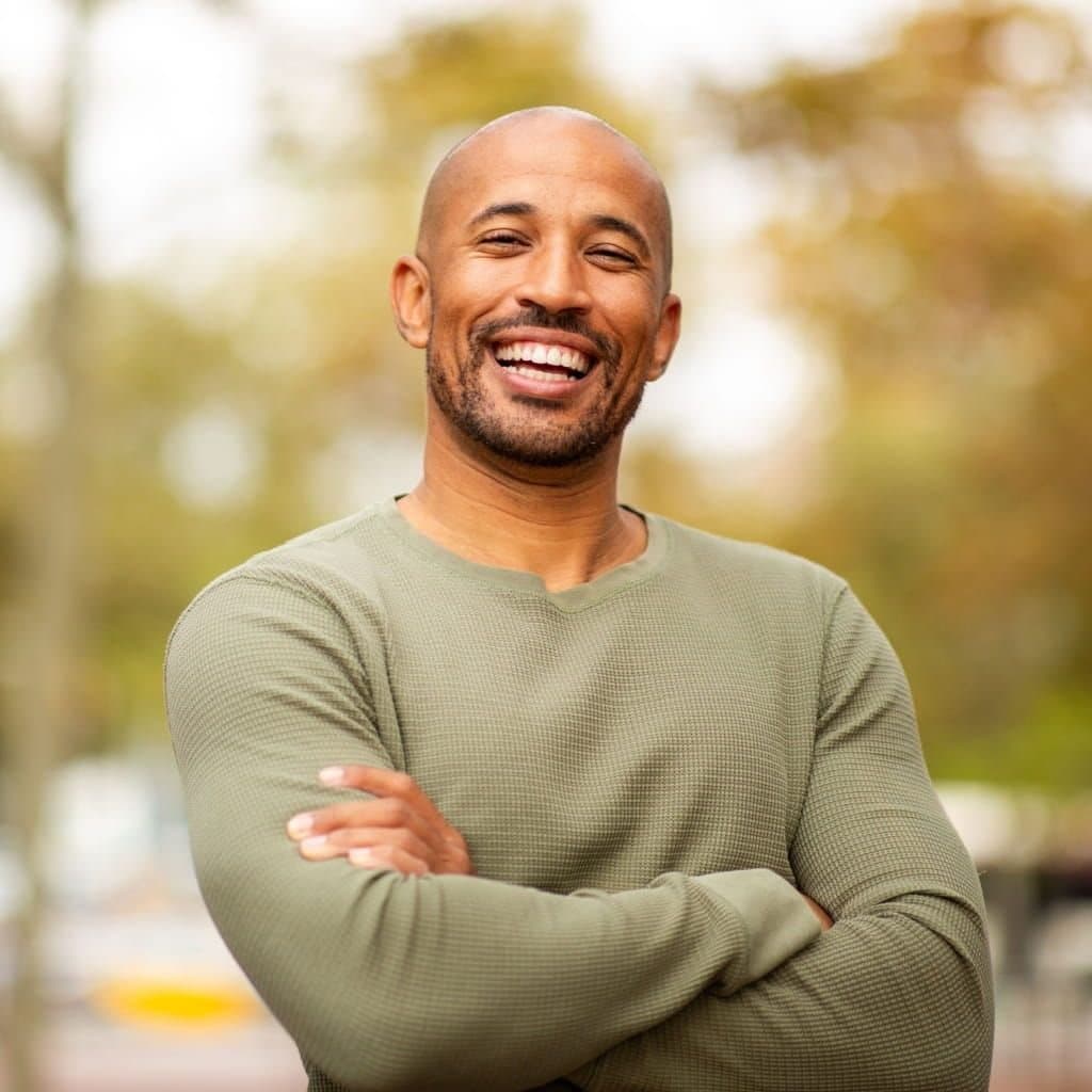 A smiling man outdoors